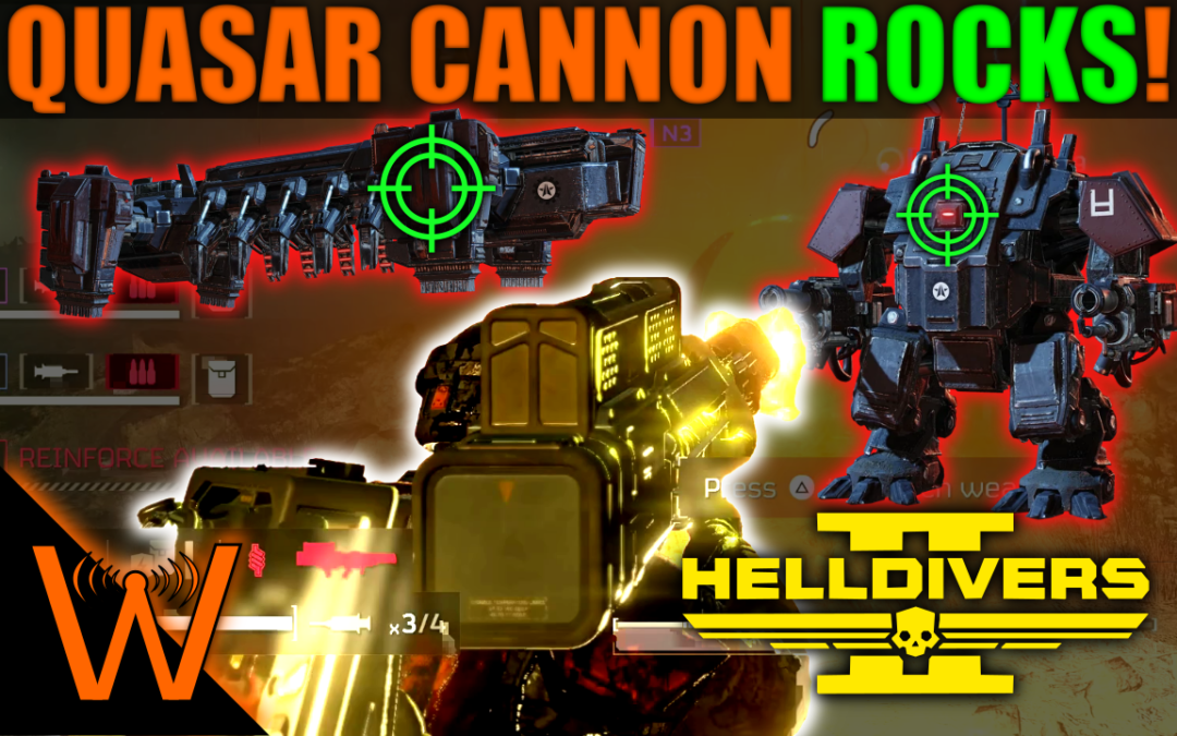 Melts: ✅Hulks ✅Tanks ✅Dropships ✅Fabricators …  (Quasar Cannon Gameplay – Helldivers II)